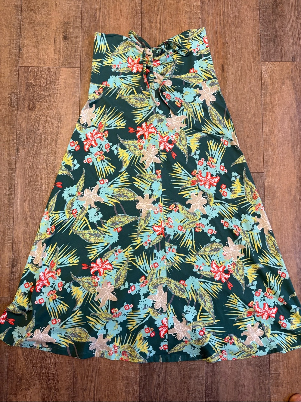 Patagonia Kamala Convertible Maxi Skirt Dress Tropical Floral Green size L